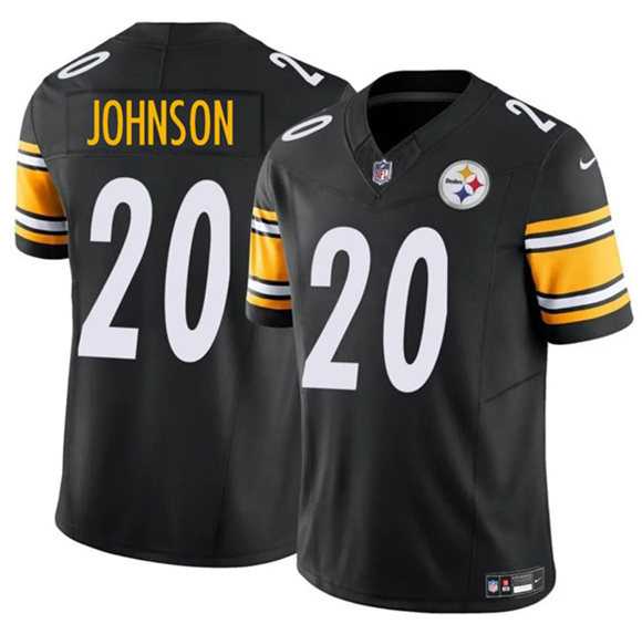 Men & Women & Youth Pittsburgh Steelers #20 Kaleb Johnson Black 2025 Draft F.U.S.E. Vapor Limited Stitched Jersey